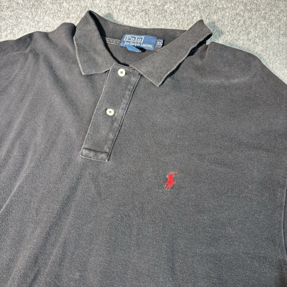 Polo Ralph Lauren Shirt‎ Mens XL Black Red Pony Short Sleeve Great Condition